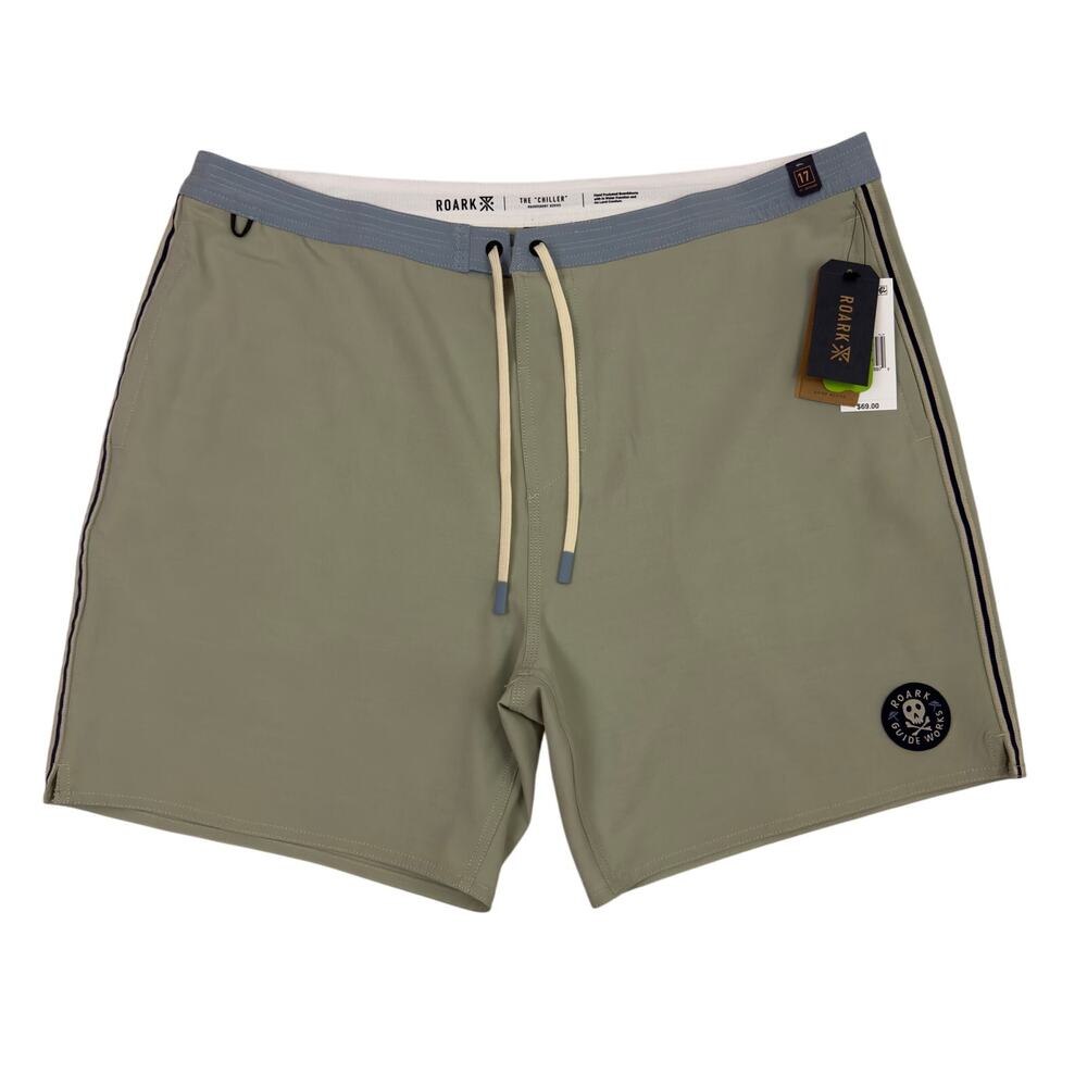 Huckberry Roark Boardshorts Men 38 The Chiller 17” Mixtape Hemp Blend Swim Trunk
